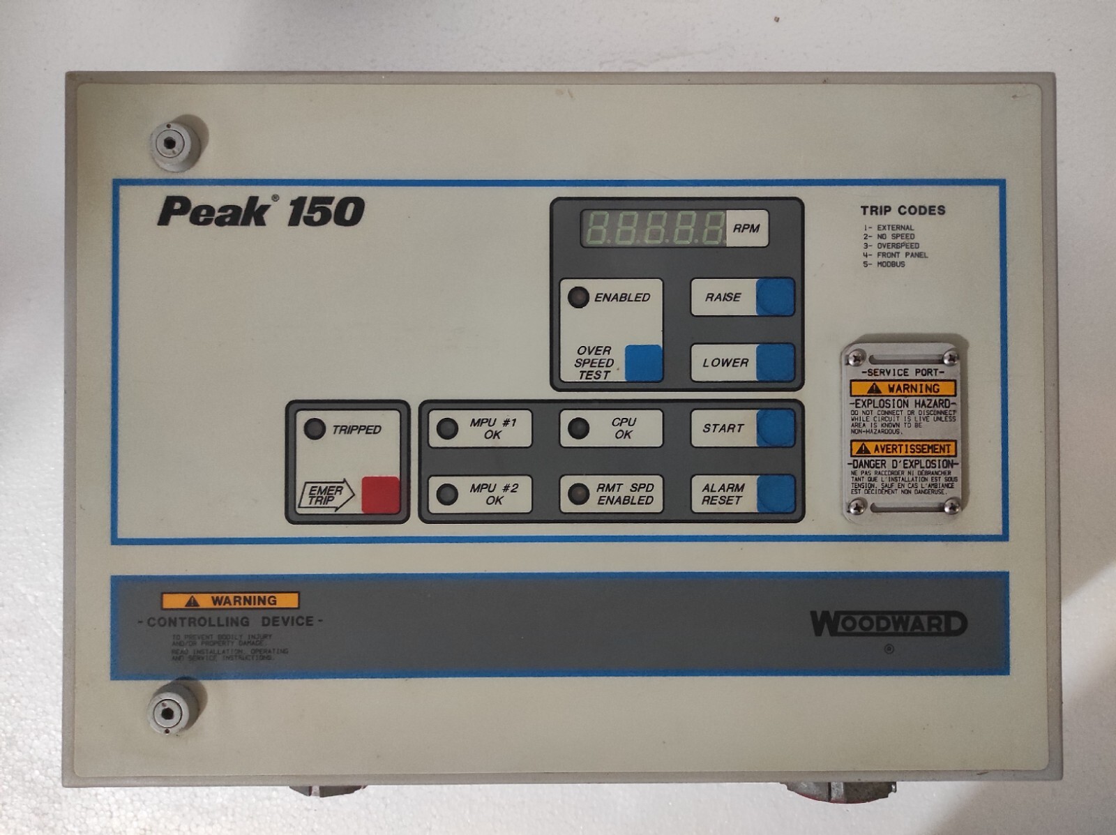 Woodward peak 150 / Peak 150 Digital Controller Part Number 9905-852 Rev N